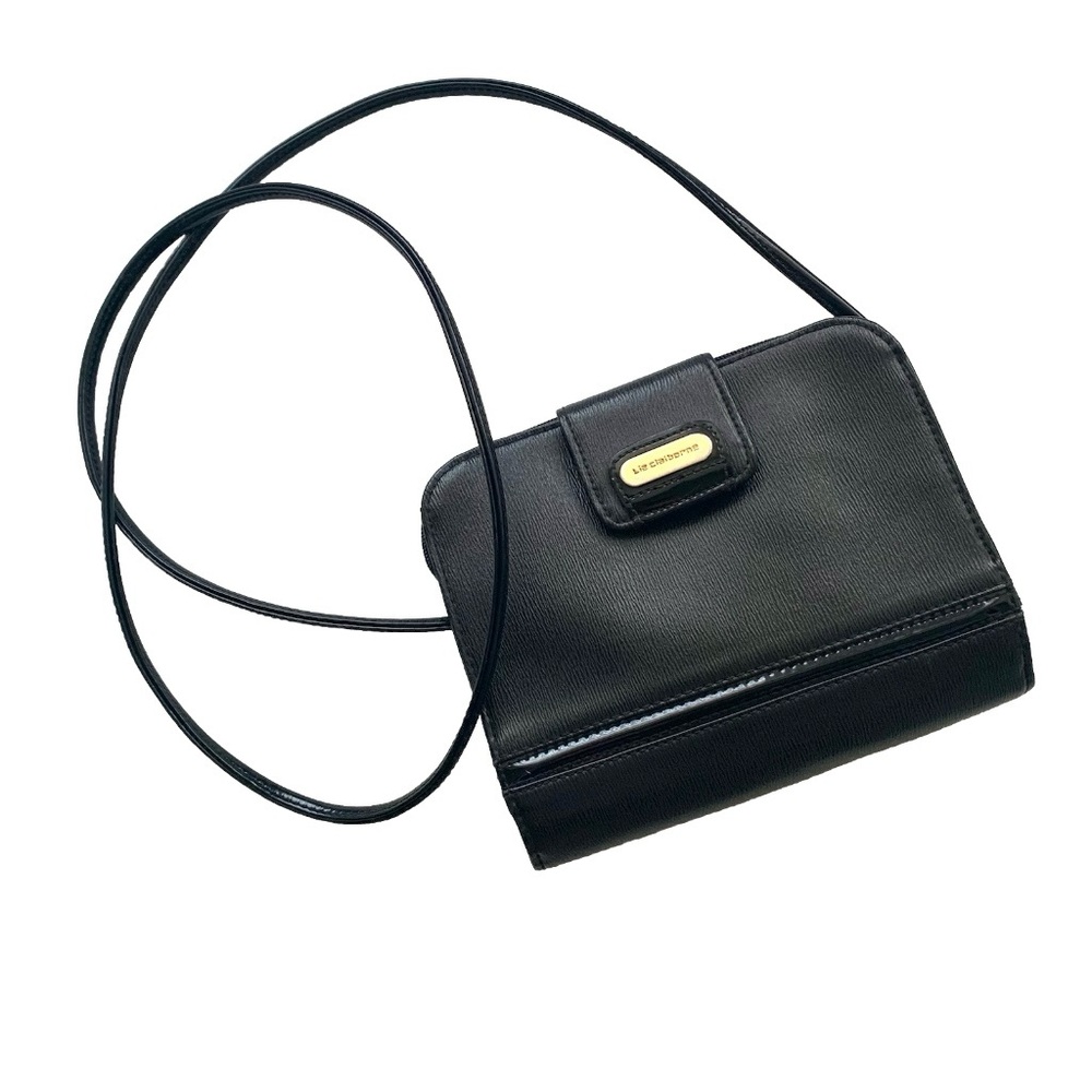 Vintage Liz Claiborne Black Crossbody Bag/Organizer